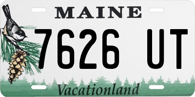 ME license plate 7626UT