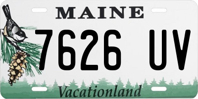 ME license plate 7626UV
