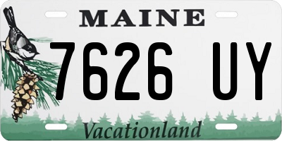 ME license plate 7626UY