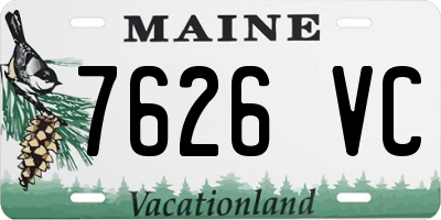 ME license plate 7626VC
