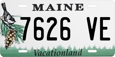 ME license plate 7626VE