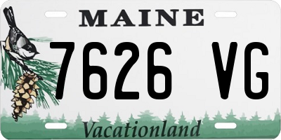 ME license plate 7626VG