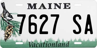 ME license plate 7627SA