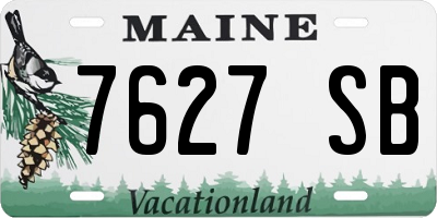 ME license plate 7627SB