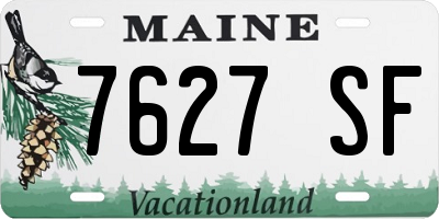 ME license plate 7627SF
