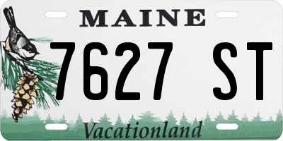 ME license plate 7627ST