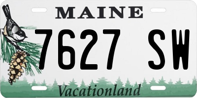ME license plate 7627SW