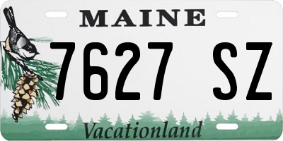 ME license plate 7627SZ