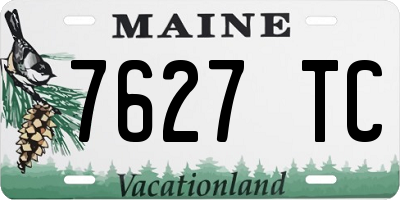 ME license plate 7627TC
