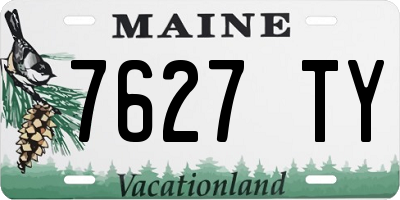 ME license plate 7627TY