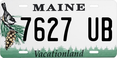 ME license plate 7627UB