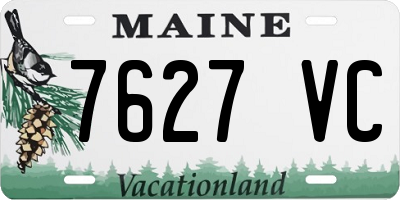 ME license plate 7627VC