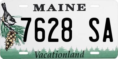 ME license plate 7628SA