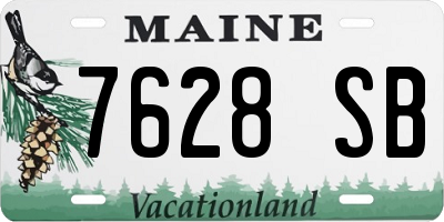 ME license plate 7628SB