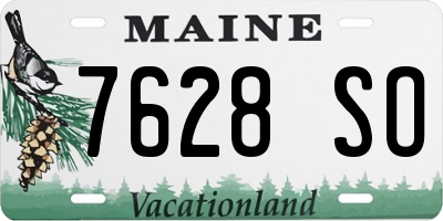 ME license plate 7628SO