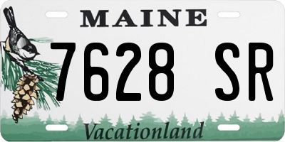 ME license plate 7628SR