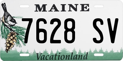 ME license plate 7628SV