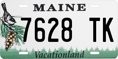 ME license plate 7628TK
