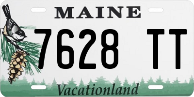 ME license plate 7628TT