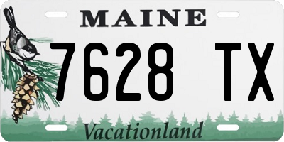 ME license plate 7628TX
