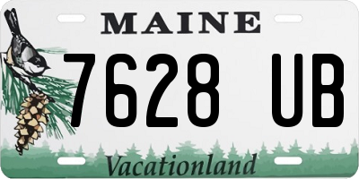 ME license plate 7628UB