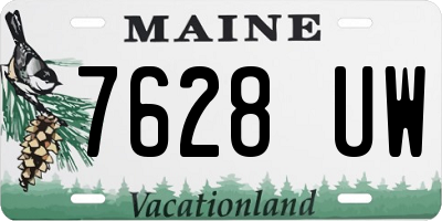 ME license plate 7628UW