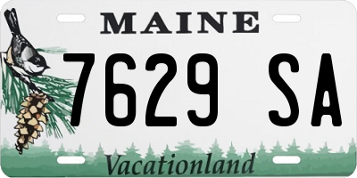 ME license plate 7629SA