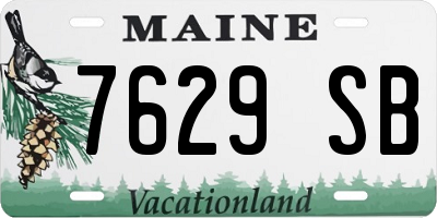 ME license plate 7629SB