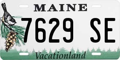 ME license plate 7629SE