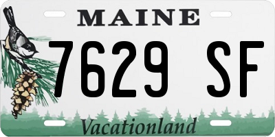 ME license plate 7629SF