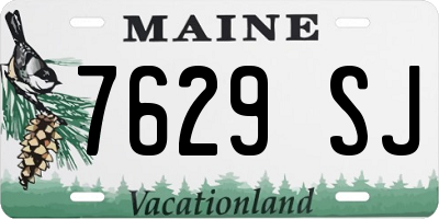 ME license plate 7629SJ