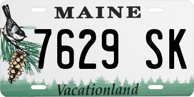 ME license plate 7629SK