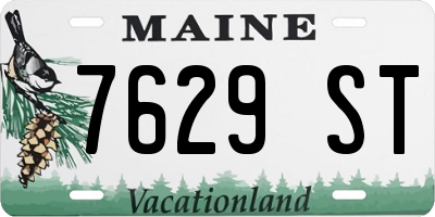 ME license plate 7629ST