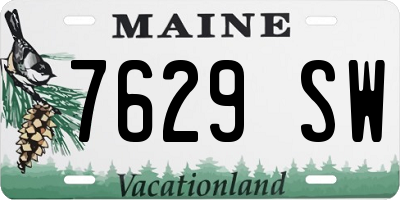 ME license plate 7629SW