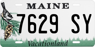 ME license plate 7629SY