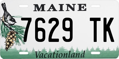 ME license plate 7629TK