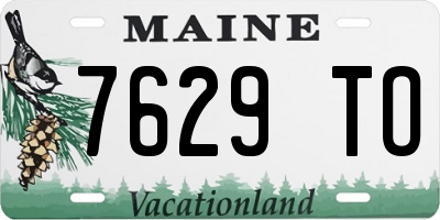 ME license plate 7629TO