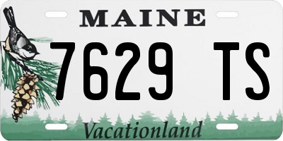 ME license plate 7629TS