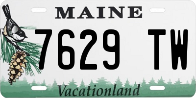 ME license plate 7629TW