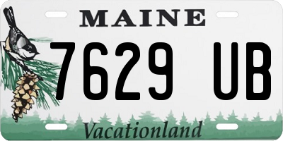 ME license plate 7629UB