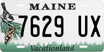 ME license plate 7629UX