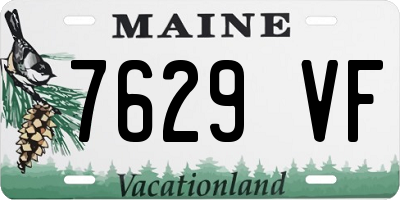 ME license plate 7629VF