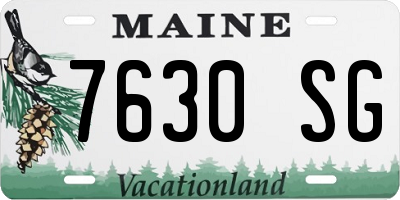 ME license plate 7630SG