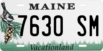 ME license plate 7630SM