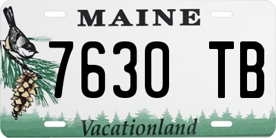 ME license plate 7630TB