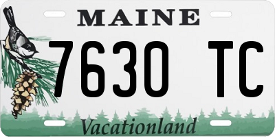 ME license plate 7630TC