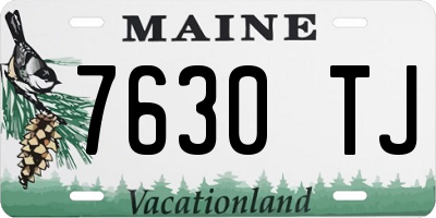 ME license plate 7630TJ