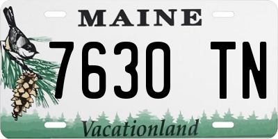 ME license plate 7630TN