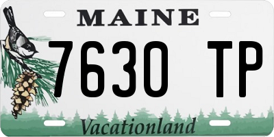 ME license plate 7630TP