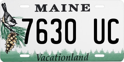 ME license plate 7630UC